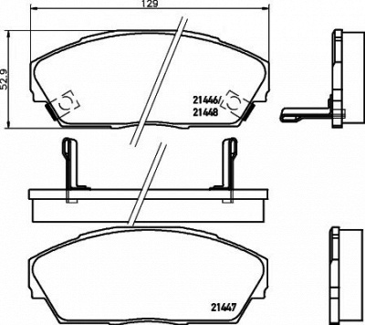 HELLA PAGID 8db355006301 -  Комплект тормозных колодок, дисковый тормоз